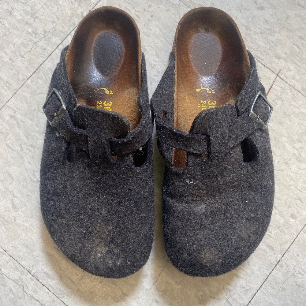 Birkenstock Felted Boston Clogs women size 36
